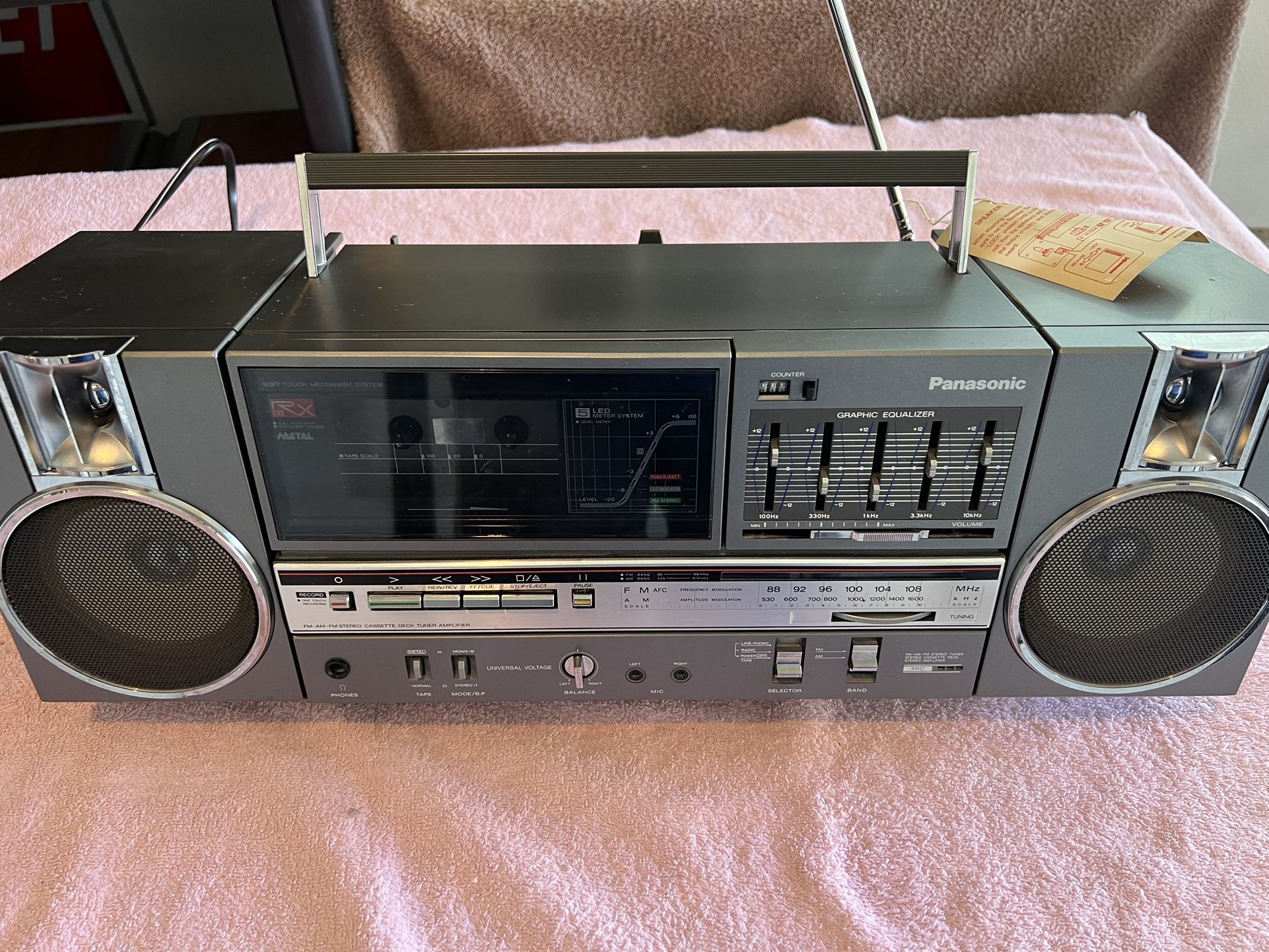 Panasonic RX-C45 Boombox Vintage Silver Face