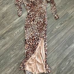 leopard off shoulder 