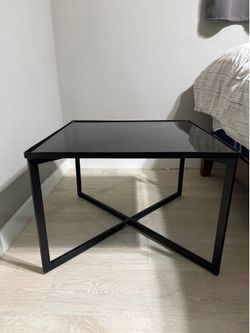 Glass side table coffee table