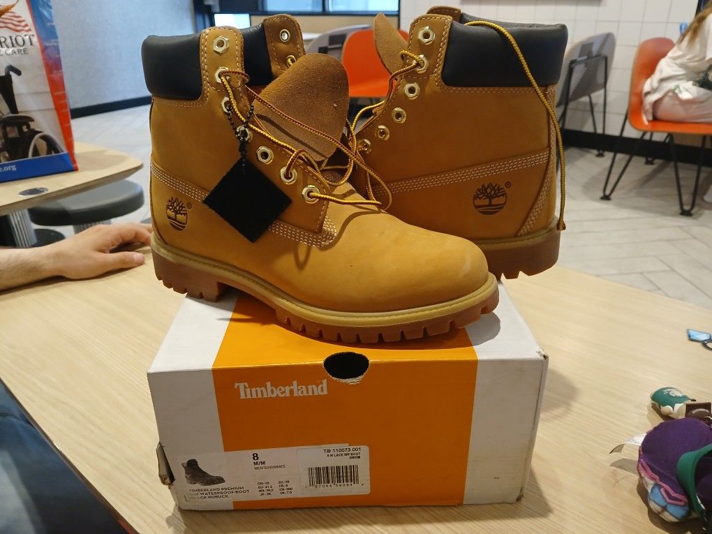 Timberlands Premium 6inch Boots Size 8
