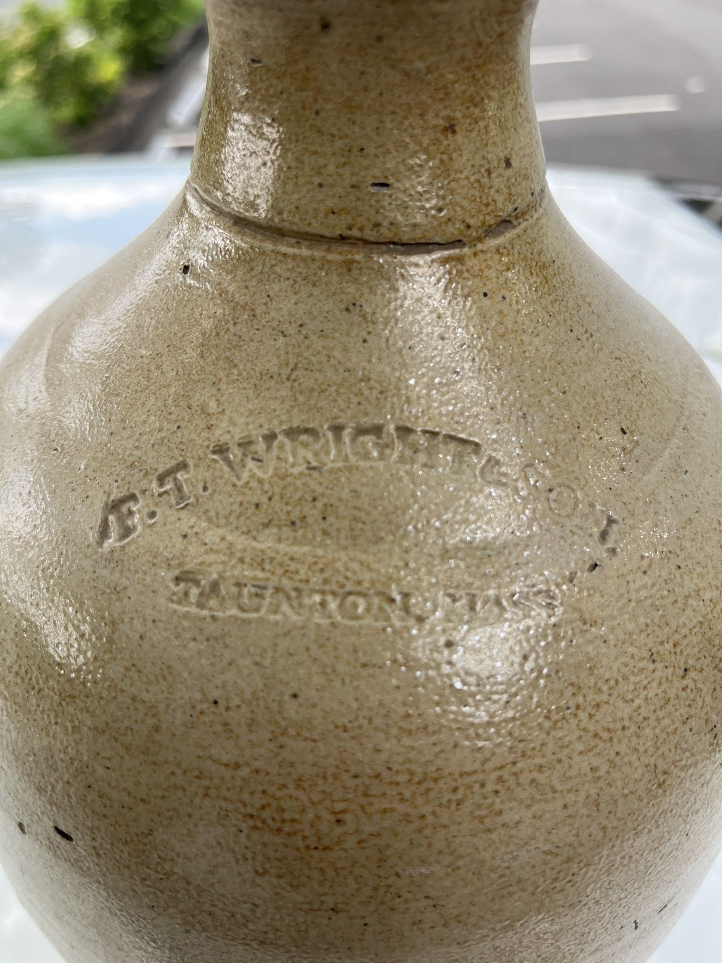 Taunton Massachusetts Stoneware Jug