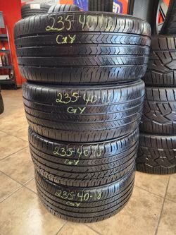 235 40R 18 USED TIRES GOOD YEAR EAGLE SPORT 2354018 USED TIRES (SET) MOUNT BALANCE INCLUDED