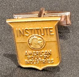 Vintage Institute of American Poultry Industries Metal Cuff Link - ONLY 1