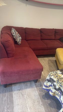 Couch with attached chaise