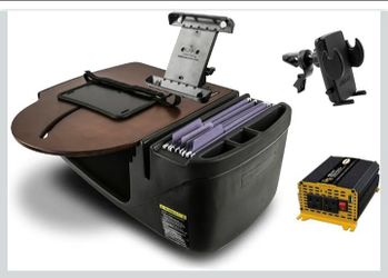 AutoExec Car Desk with Tablet Mount and Accessories