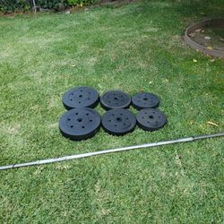 Standard Barbell with 100 lbs 