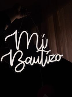 Mi bautizo acrylic sign