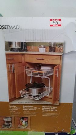 Two tier cabinet organizer 15in closetmaid