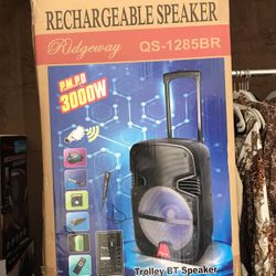 Rechargeable Speaker System - 12” Woofer - Mic Included 