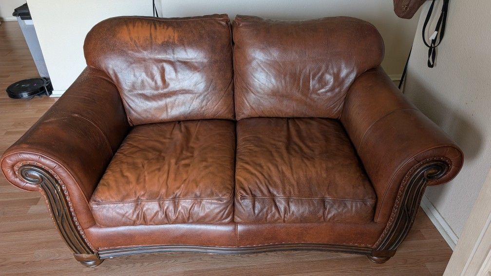 Leather Couch And Loveseat