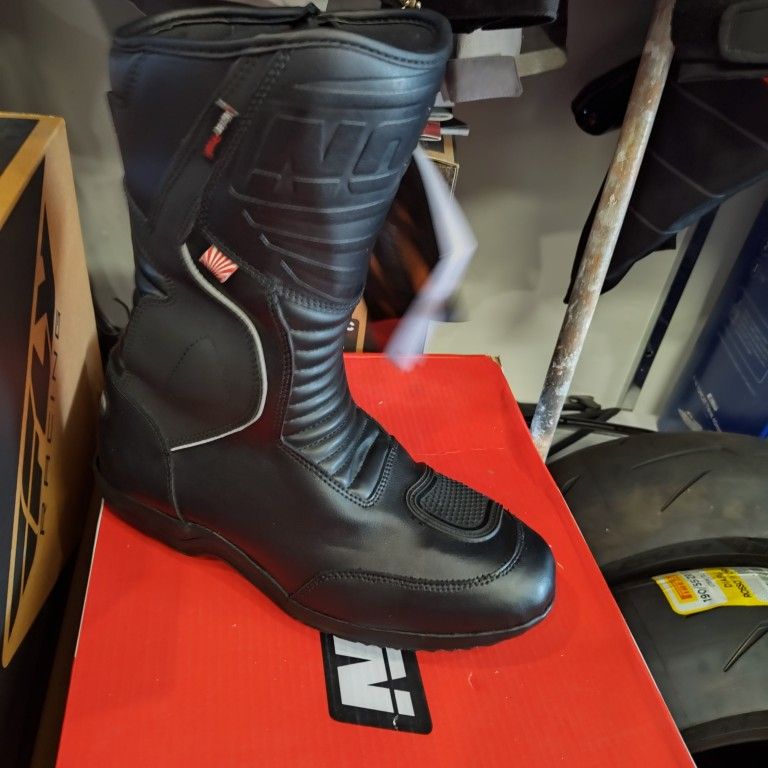 Motorcycle Street Leather Boots Size 11 Brand New