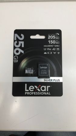 Lexar Pro Silver Plus Micro SD Card V30 256gb Brand New
