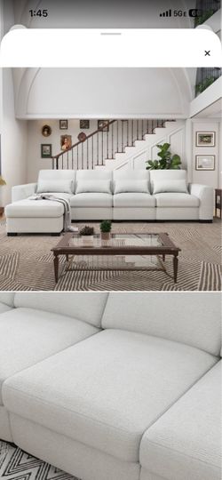 Modular sofa with storage ottoman