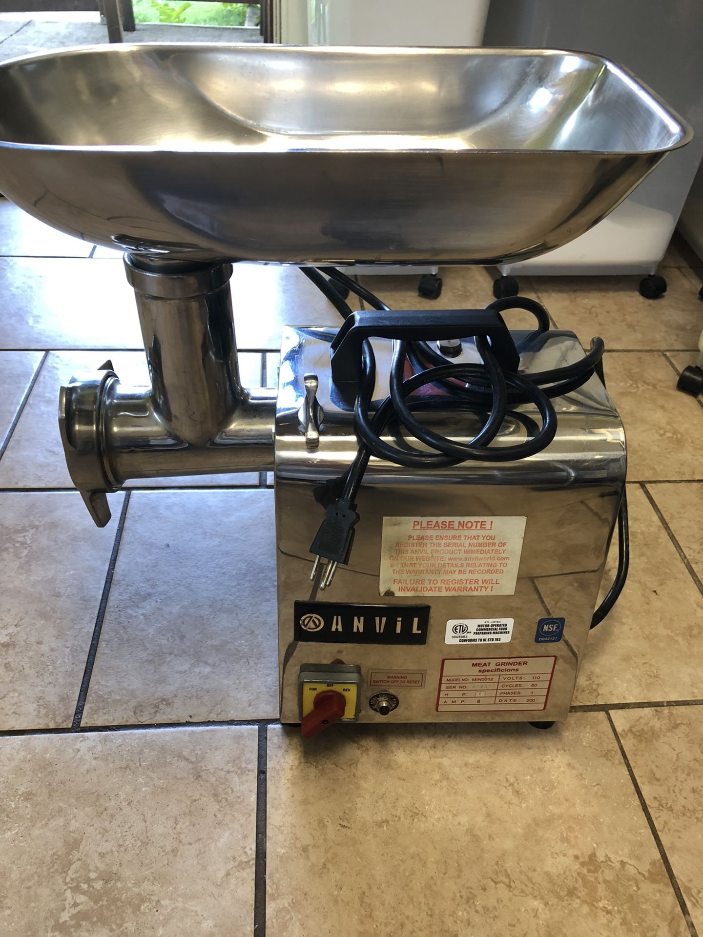Anvil online meat grinder