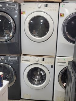 LG Front Loading Washer And Stackable Gas Dryer Set