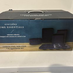 Everyday Home Essentials 7 Piece Carbon Steel Non Stick Bakeware Set New