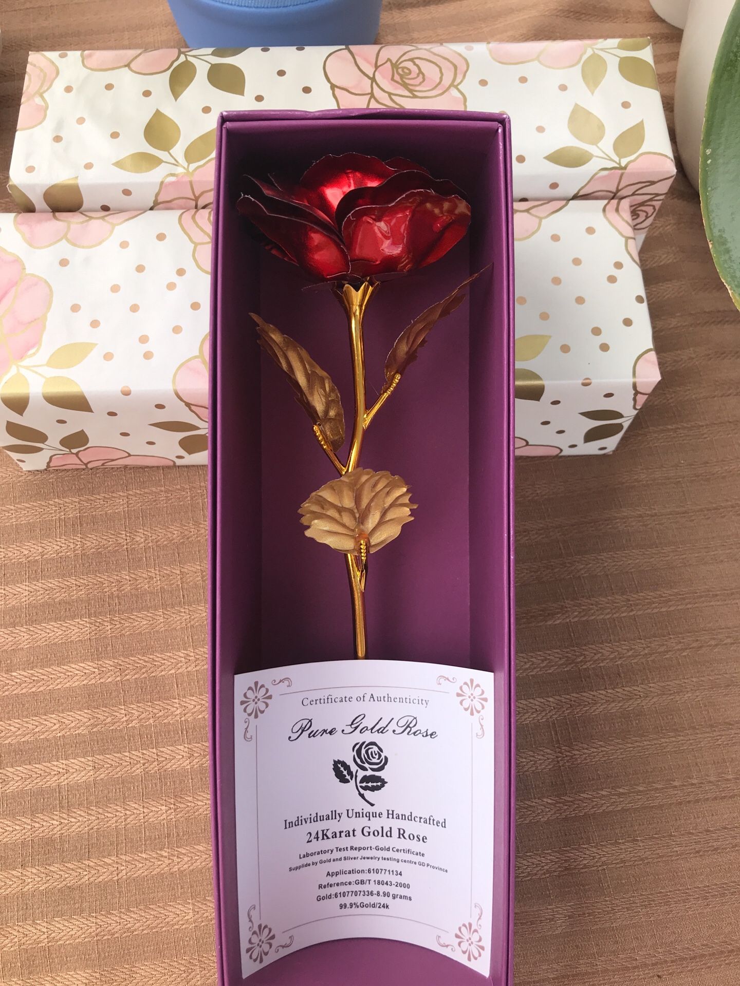Rose covered in 24k gold