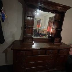  Dresser with Mirror and Drawers