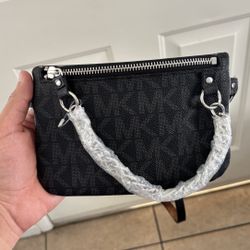 Michael Kors Black Leather Crossbody Purse