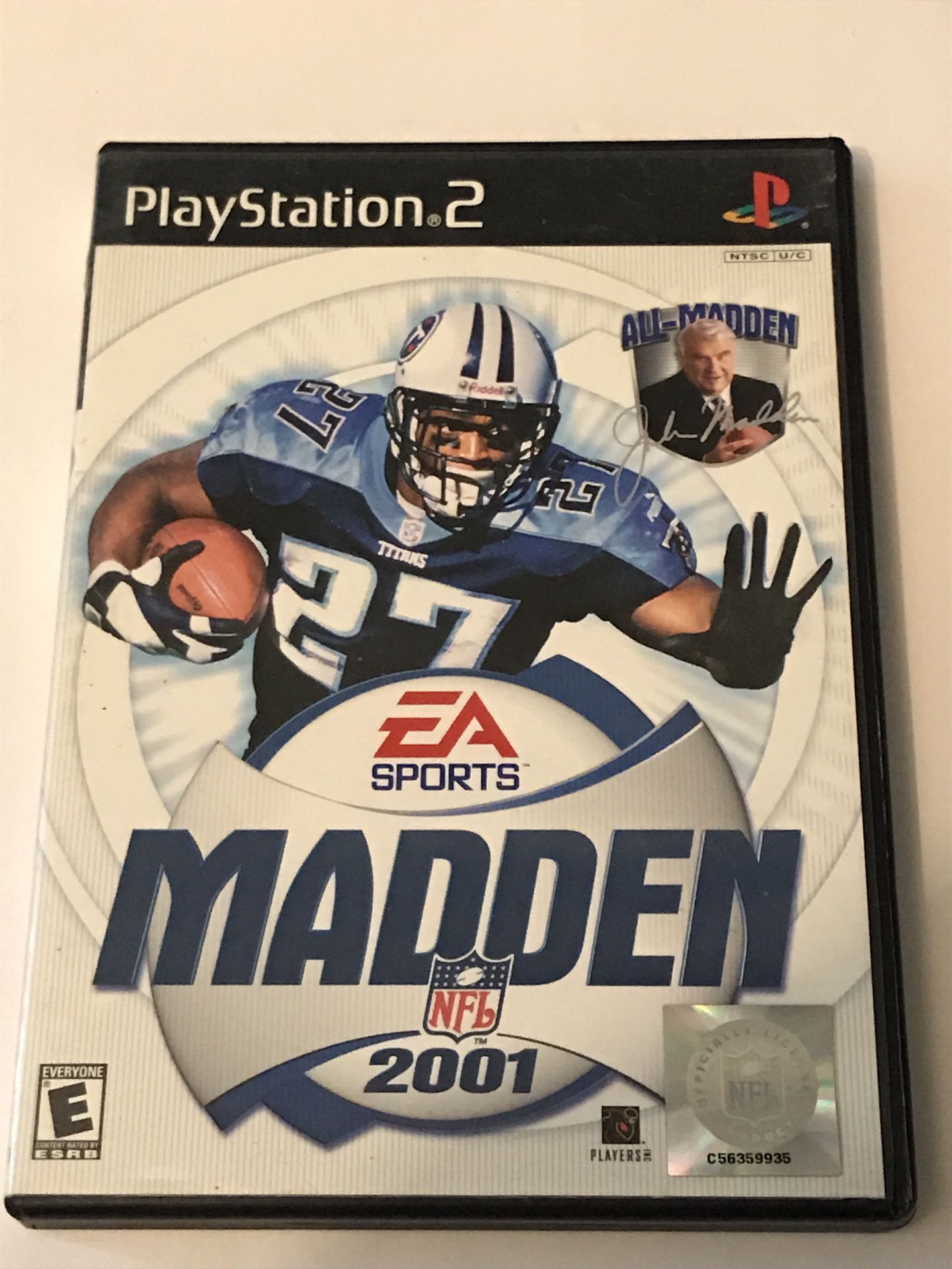 Madden 2001 Football PLAYSTATION 2 (PS2) Sports (Video Game) Works With Manual