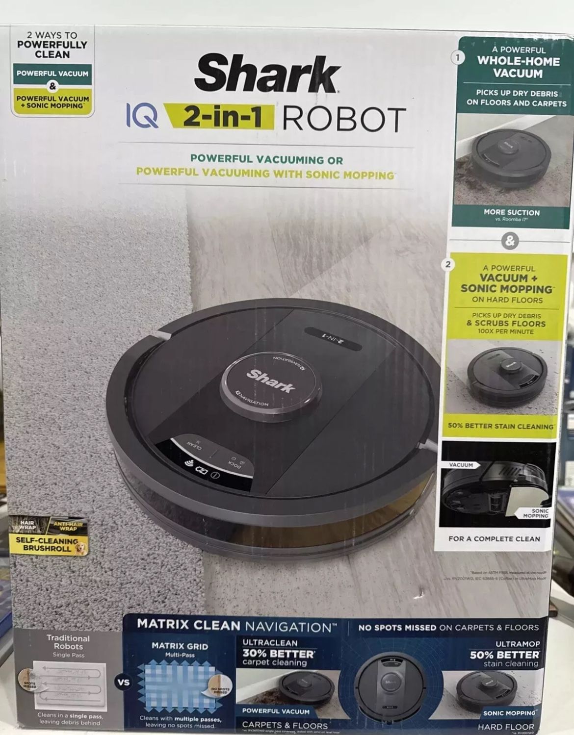 Shark IQ RV2402WD 2-in-1 Robot Vacuum and Mop Matrix Navigation - BRAND NEW