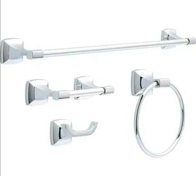 Delta Portwood 4-Piece Bath Hardware Set Polished Chrome