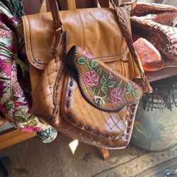 Real Leather Purse Has Vickie On It  