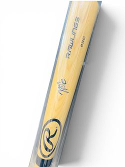 Mike Trout Signed Rawlings Pro Baseball Bat Wood - Includes Case