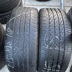 215/45/18 Bridgestone Pair 60$