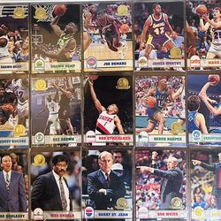 Lot of (42) 1993-94 NBA Hoops 5th Anniversary GOLD Cards KEMP WORRHY DUMARS NM+