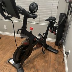 Peloton Bike With Mat And Shoes