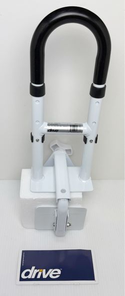 Drive RTL12036-ADJ Adjustable Clamp On Tub Safety Grab Handle Bar Shower Bathtub