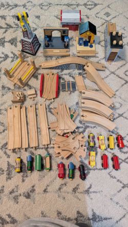 Wooden Train Set with Extras