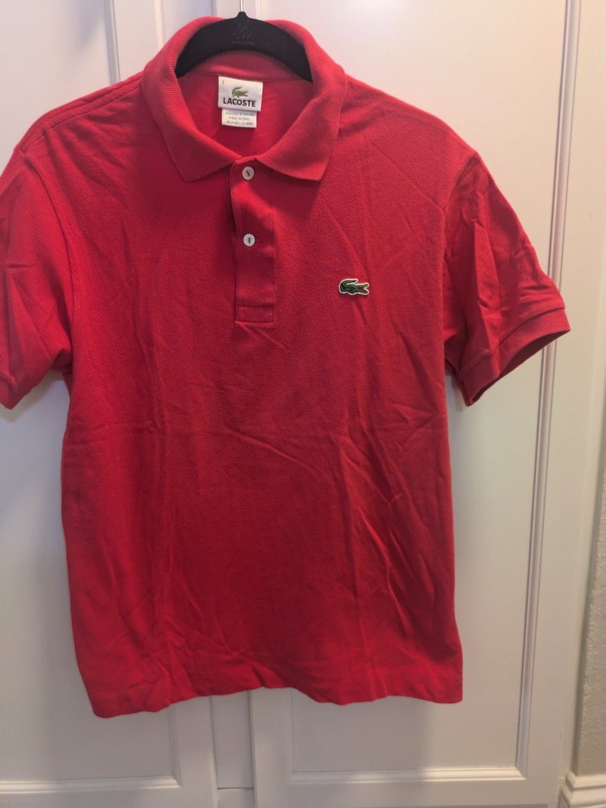 Like Men's New Real Lacoste. Dark Pink And Aqua. Size 3 . Used Only For A Few Times. Do Not Fit Anymore. Each $42 Or $75 for Both