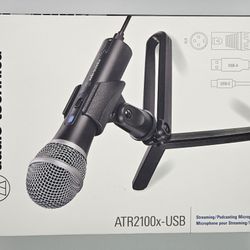 Audio-Technica ATR2100X-USB Dynamic Microphone for Streaming and Podcasting