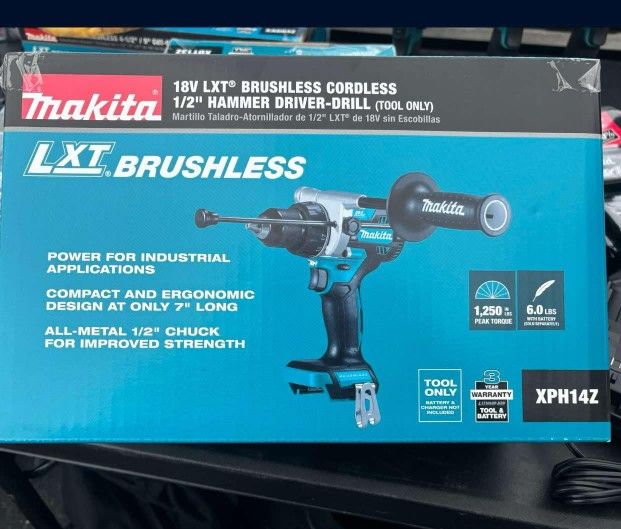 Makita New Hammer Drill 18v Brushless 