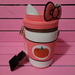 HELLO KITTY LOUNGEFLY PUMPKIN LATTE PURSE