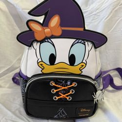 Entertainment Earth x Loungefly Daisy Duck Halloween With Minibackpack