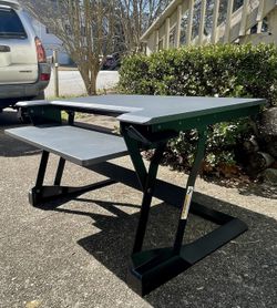 Ergotron-WorkFit-TL-Standing Desk Converter,Dual Monitor to Tabletop-37.5" Width,Gray/Color/