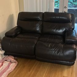 Leather Sofa And Love Seat. 