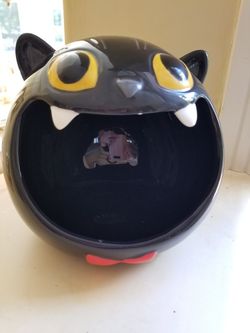 Halloween candle holder ceramic