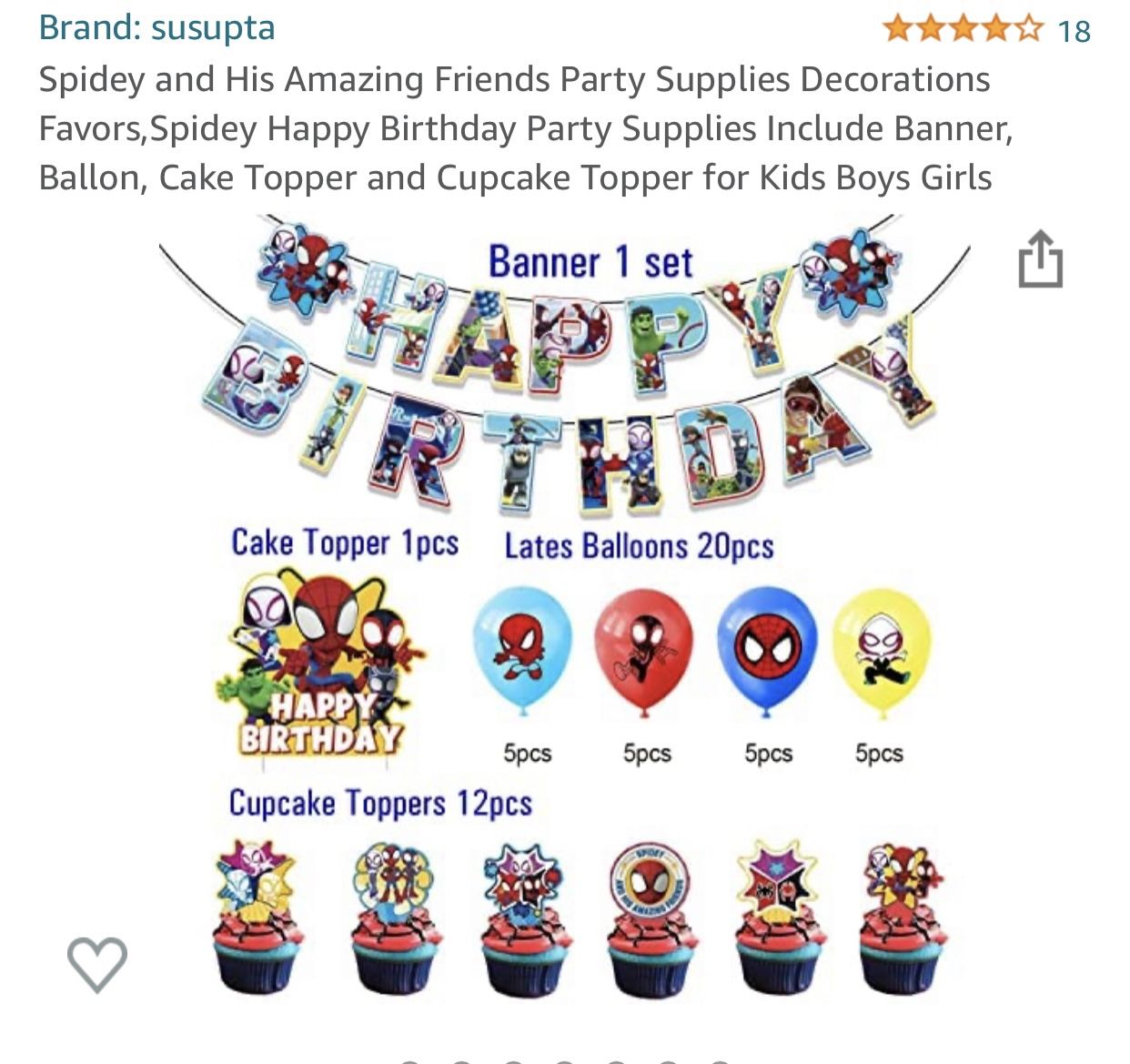 Spidey & Friends Birthday Party