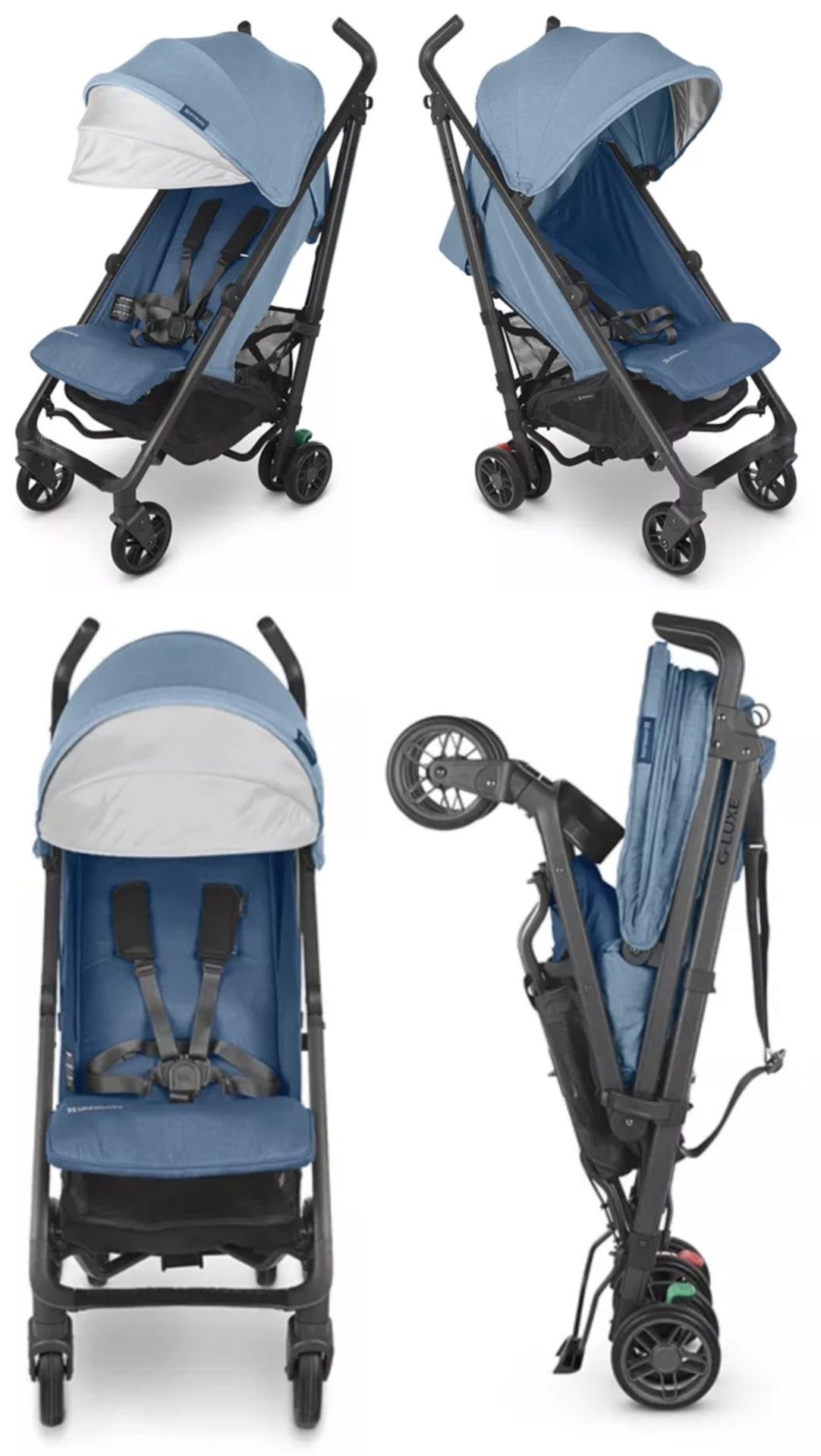🕯️ 👶 1 UPPAbaby 🤱👨🍼 G-Luxe Umbrella Stroller/Lightweight Design for Easy Travel/One-Step Fold / Recline/XL Basket + Canopy... Value $200