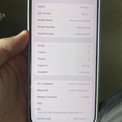 IPhone 15 Pro Max 256 Gb AT&T