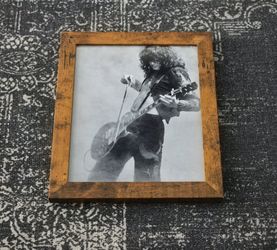 Framed Jimmy Page Violin Bow Guitar Photo Print - Led Zeppelin (8x10)