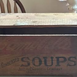 Vintage Campbell Soup Wooden Crate Box