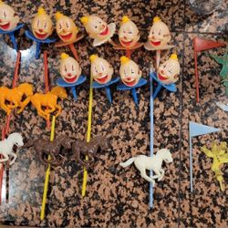 Vintage Cake And Cupcake Toppers