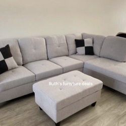 Brand New Sectional Sofa With Ottoman 