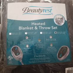 BeautyRest Heated Blanket and Throw set