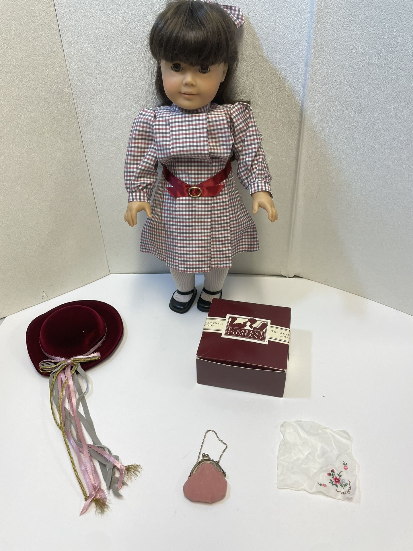 Vintage American Girl Samantha Doll w Meet Outfit Accessories Pleasant Company